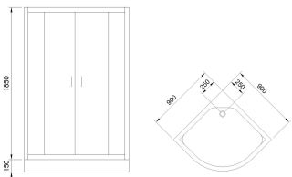 Душевой уголок Royal Bath BK 90x90см белый RB90HK-T